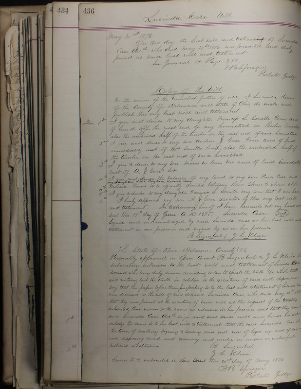 Delaware County Ohio Will Records Vol. 5 1869-1876 (p. 469)