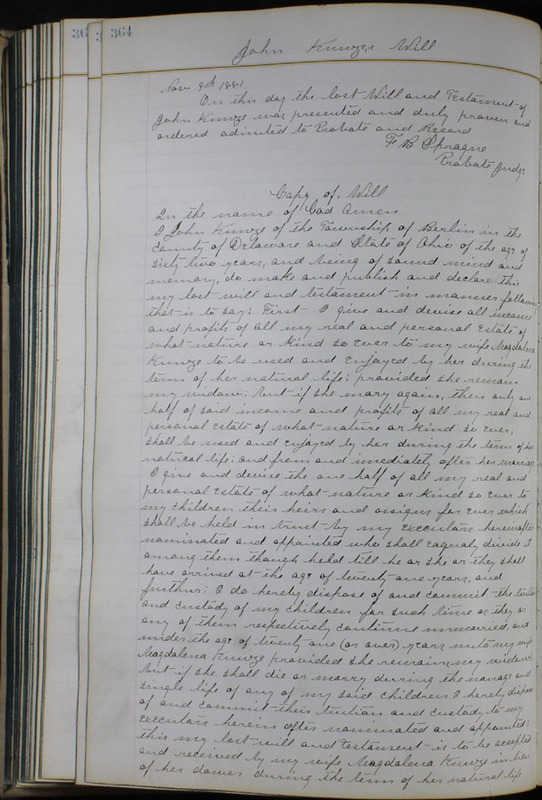 Delaware County Ohio Will Records Vol. 6 1876-1883 (p. 419)