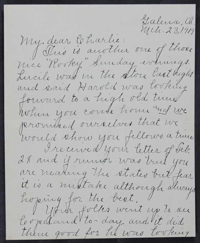 Charlie C. Bricker World War I Letters (p. 155)