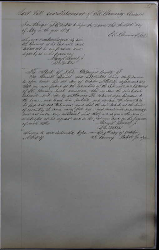 Delaware County Ohio Will Records Vol. 4 1859-1869 (p. 46)