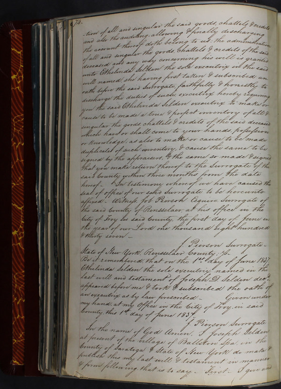 Delaware County Ohio Will Records Vol. 2 1835-1850 (p. 119)