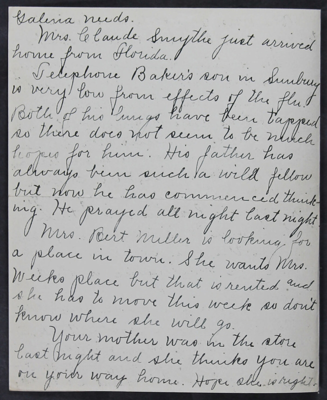 Charlie C. Bricker World War I Letters (p. 144)