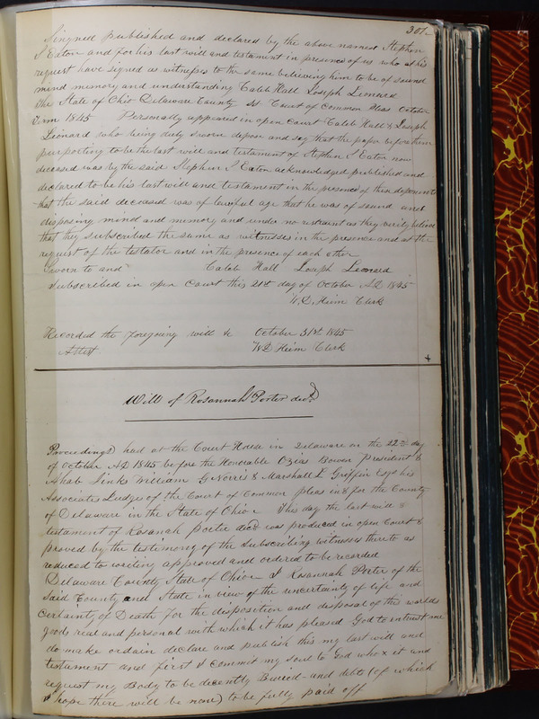 Delaware County Ohio Will Records Vol. 2 1835-1850 (p. 346)