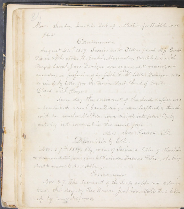 Sessional Records of the 1st Presbyterian Church of Trenton, Delaware Co., Ohio, 1831 (p. 40)