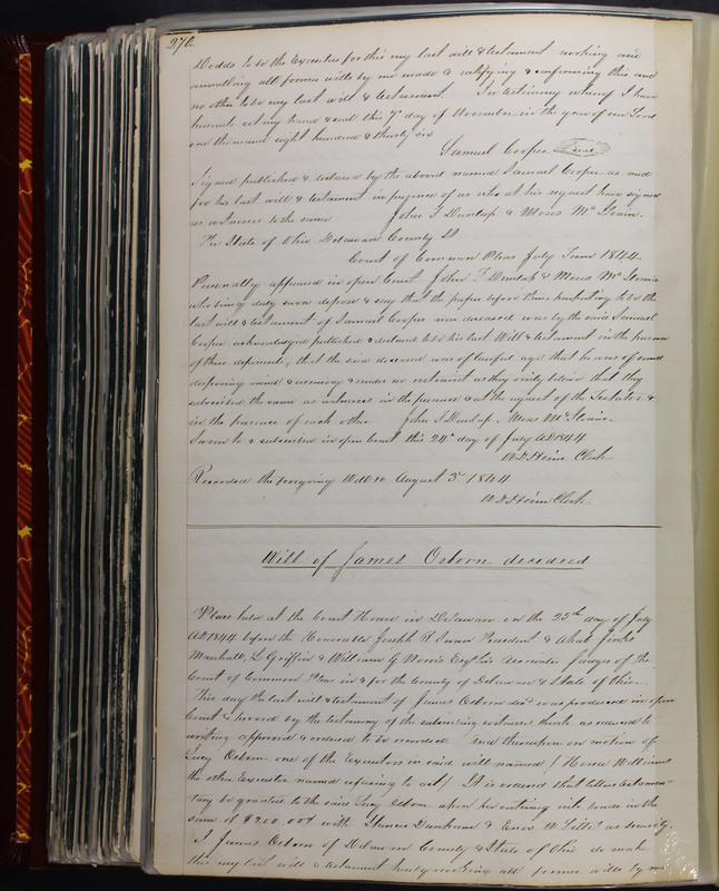 Delaware County Ohio Will Records Vol. 2 1835-1850 (p. 315)