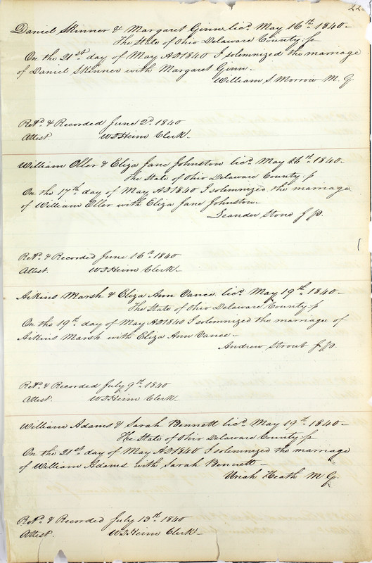 Marriage Records Vol.1 1835-1845 (p. 227)