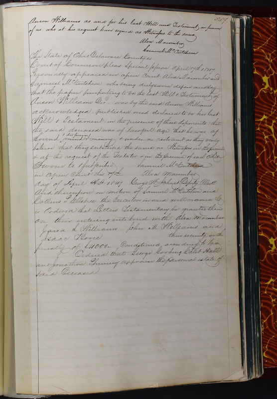 Delaware County Ohio Will Records Vol. 2 1835-1850 (p. 392)