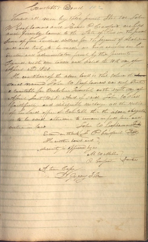 Record Book of Berkshire Township No. 2 1807-1843 (p. 115)