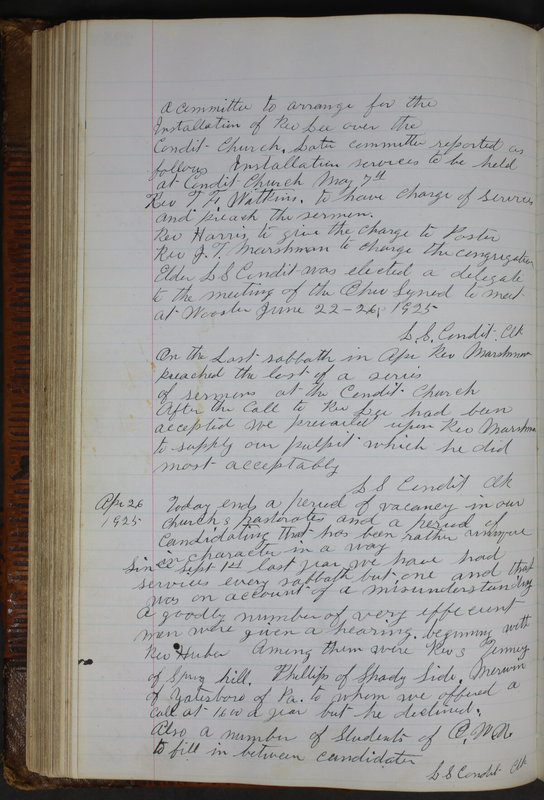 Sessional Records of the 1st Presbyterian Church of Trenton Delaware County Ohio 1873-1937 (p. 224)