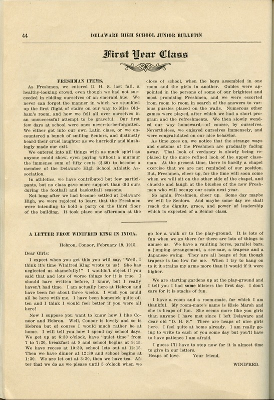 Delaware High School Bulletin 1915 (p. 46)