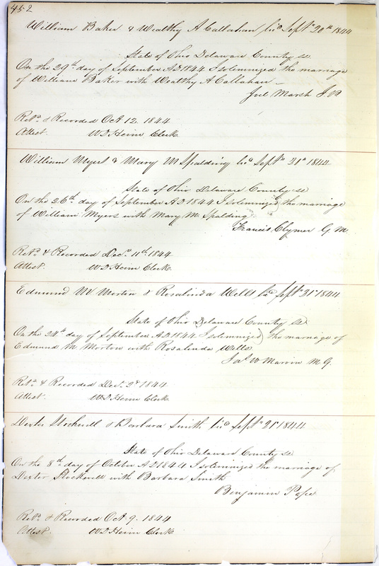 Marriage Records Vol.1 1835-1845 (p. 456)