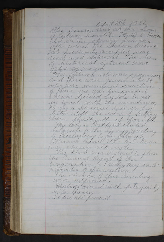 Sessional Records of the 1st Presbyterian Church of Trenton Delaware County Ohio 1873-1937 (p. 287)