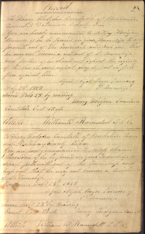 Record Book of Berkshire Township No. 2 1807-1843 (p. 15)