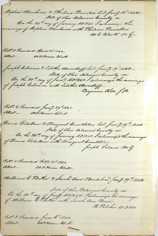 Marriage Records Vol.1 1835-1845 (p. 318)