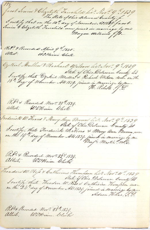 Marriage Records Vol.1 1835-1845 (p. 200)