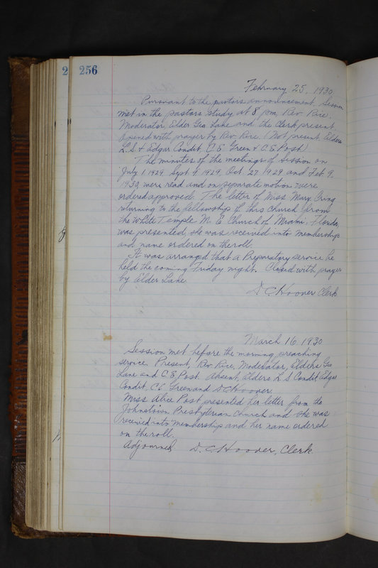 Sessional Records of the 1st Presbyterian Church of Trenton Delaware County Ohio 1873-1937 (p. 244)