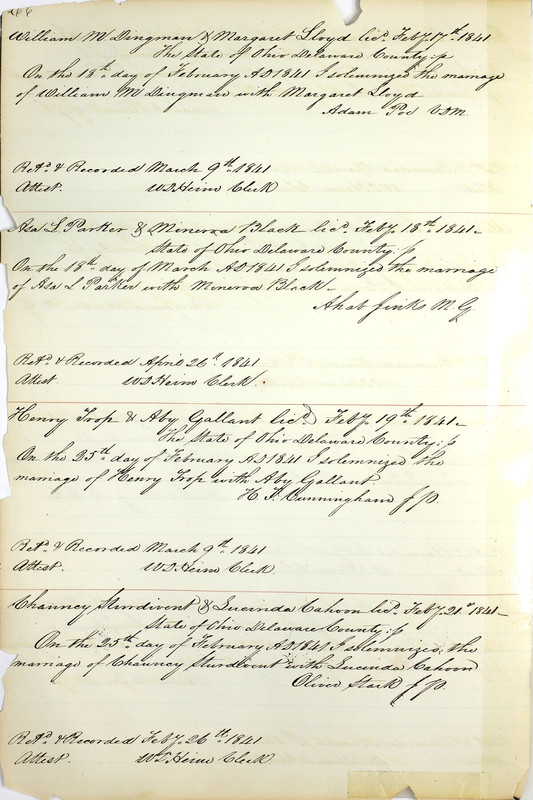 Marriage Records Vol.1 1835-1845 (p. 270)