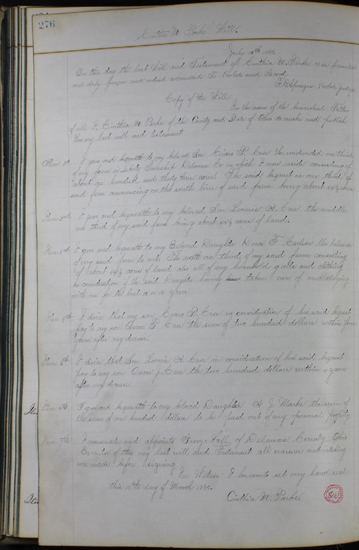 Delaware County Ohio Will Records Vol. 6 1876-1883 (p. 331)