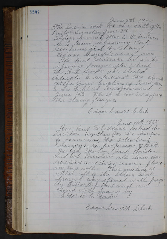 Sessional Records of the 1st Presbyterian Church of Trenton Delaware County Ohio 1873-1937 (p. 283)