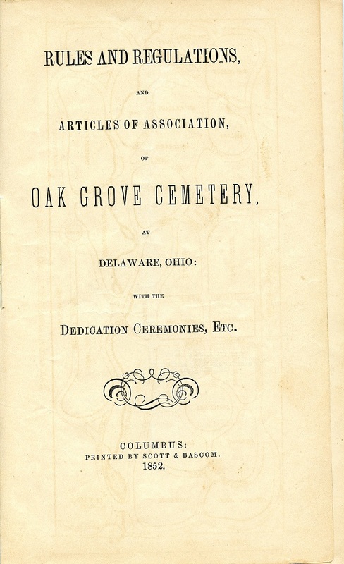 Rules and Regulations and Articles of Association of Oak Grove Cemetery (p. 4)