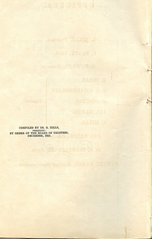 Rules and Regulations and Articles of Association of Oak Grove Cemetery (p. 5)