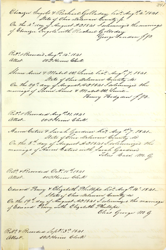 Marriage Records Vol.1 1835-1845 (p. 295)