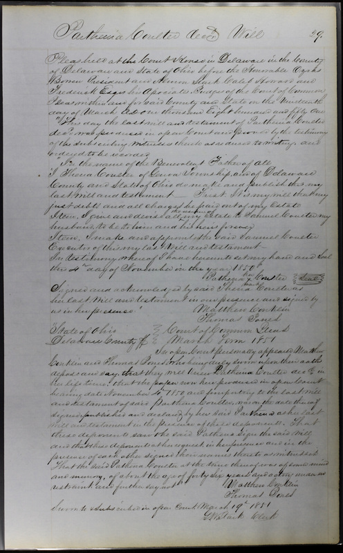 Delaware County Ohio Will Records Vol. 3 1850-1859 (p. 81)