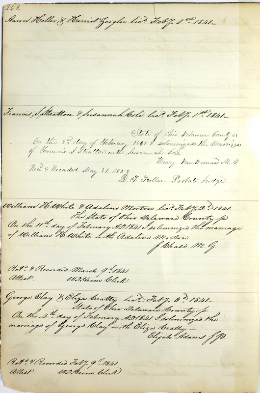 Marriage Records Vol.1 1835-1845 (p. 266)