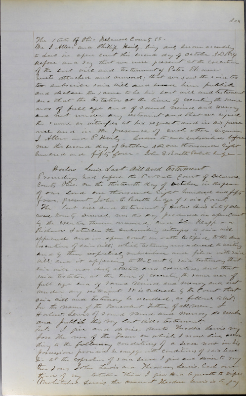 Delaware County Ohio Will Records Vol. 3 1850-1859 (p. 263)