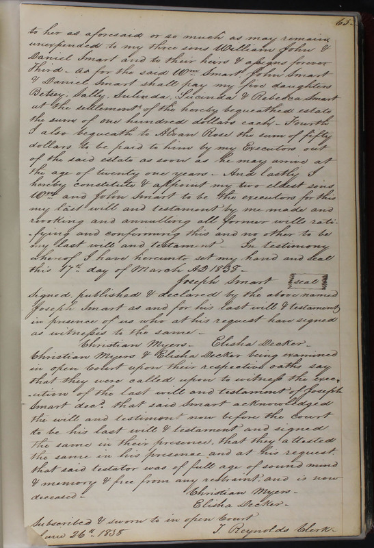 Delaware County Ohio Will Records Vol. 2 1835-1850 (p. 110)