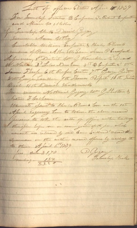 Record Book of Berkshire Township No. 2 1807-1843 (p. 99)