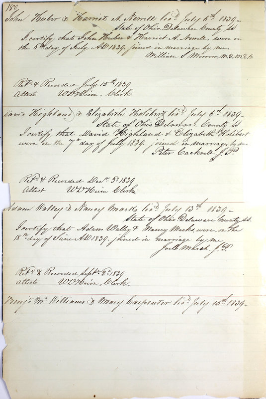 Marriage Records Vol.1 1835-1845 (p. 184)