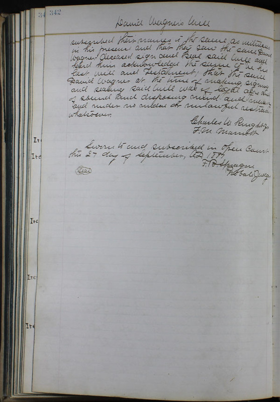 Delaware County Ohio Will Records Vol. 6 1876-1883 (p. 397)