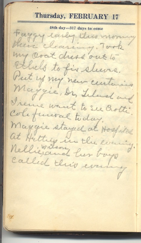 Roberta Hopkins' Diary 1927 (p. 54)