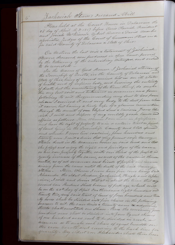 Delaware County Ohio Will Records Vol. 1 1812-1835 (p. 38)