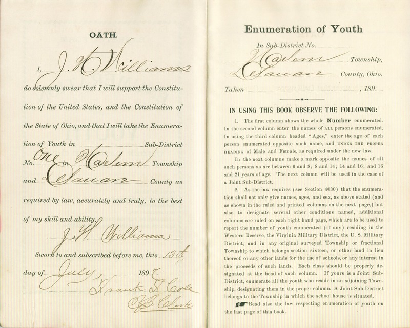 Harlem Township Enumeration of Youth Sub-District 1, July 20th, 1897 (p. 3)