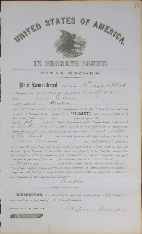 Naturalization Records Delaware County OH (p. 547)