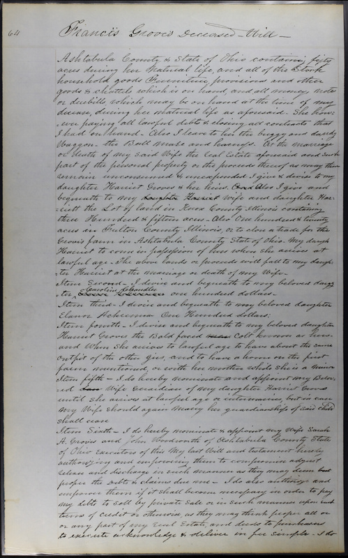 Delaware County Ohio Will Records Vol. 3 1850-1859 (p. 116)