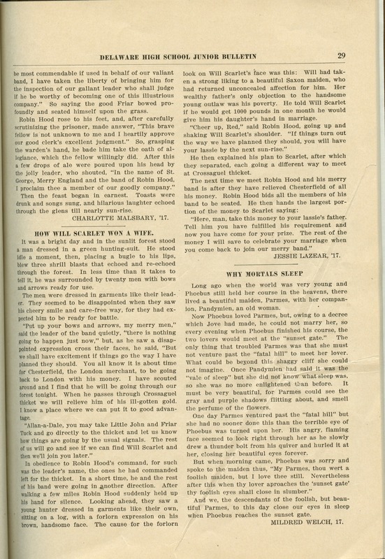 Delaware High School Bulletin 1915 (p. 31)