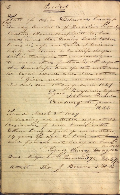 Record Book of Berkshire Township No. 2 1807-1843 (p. 24)