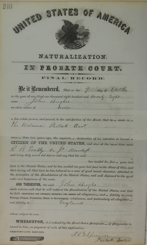 Naturalization Records Delaware County OH (p. 1015)