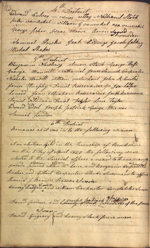 Record Book of Berkshire Township No. 2 1807-1843 (p. 36)