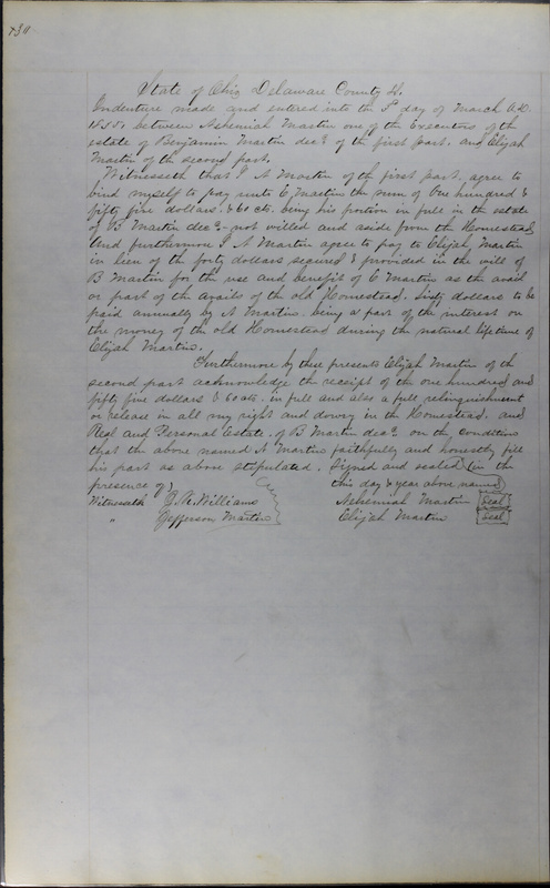 Delaware County Ohio Will Records Vol. 3 1850-1859 (p. 182)