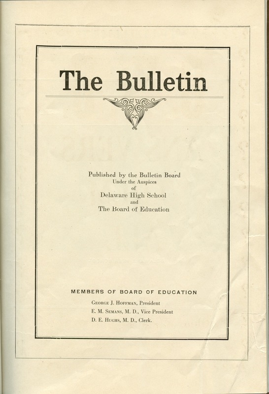 Delaware High School Bulletin 1915 (p. 9)