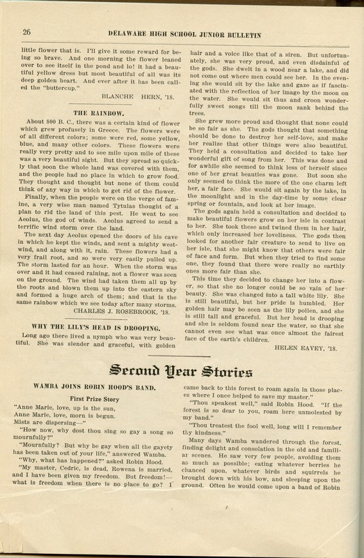 Delaware High School Bulletin 1915 (p. 28)