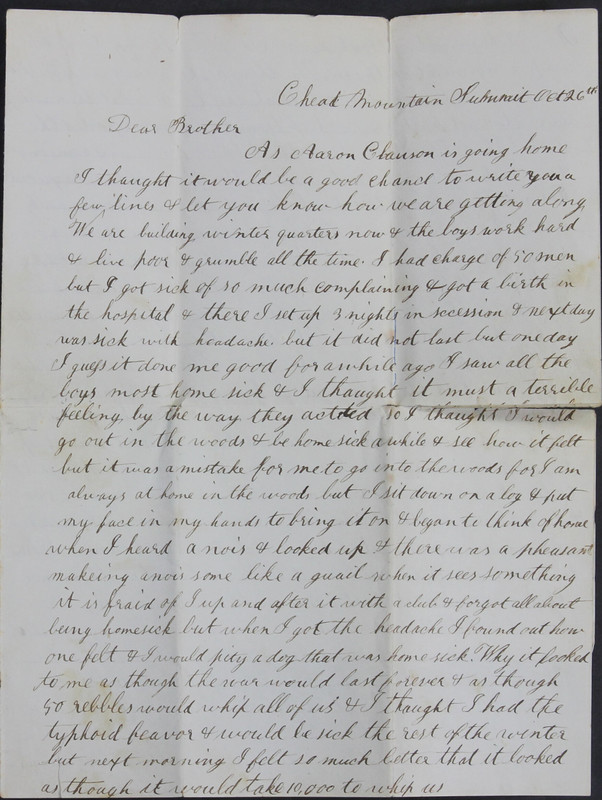 Hiram C. Fuller's Civil War Letters (p. 1)