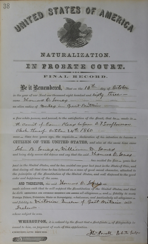 Naturalization Records Delaware County OH (p. 1116)