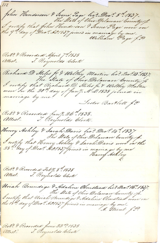 Marriage Records Vol.1 1835-1845 (p. 116)