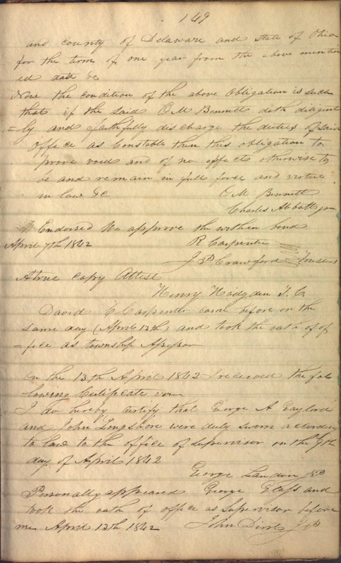 Record Book of Berkshire Township No. 2 1807-1843 (p. 163)