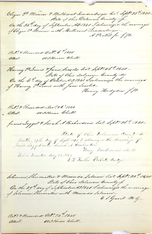 Marriage Records Vol.1 1835-1845 (p. 243)